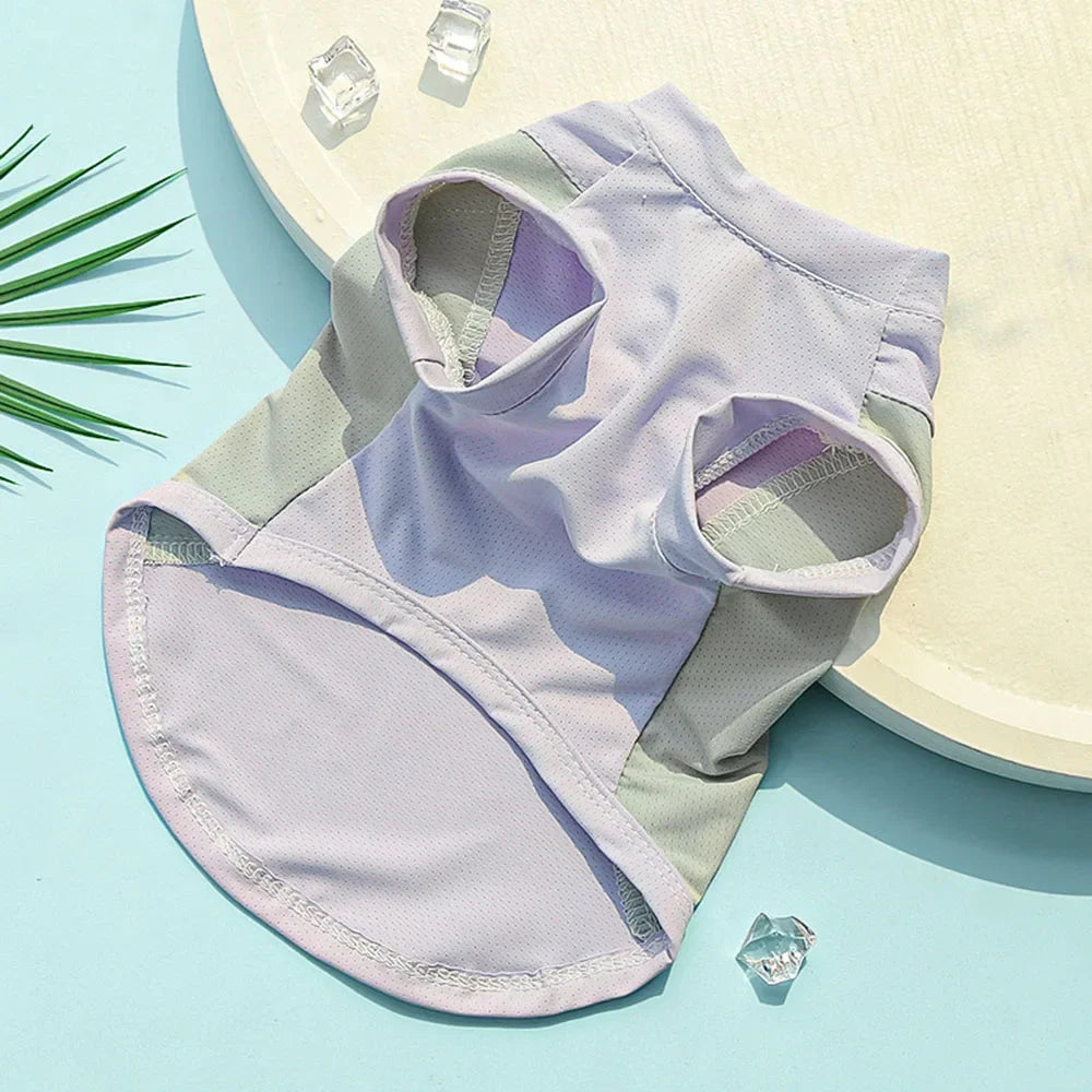 Dog Cooling Vest Shirts Breathable Cool Jacket Sun Protection Puppy Dog Cool Shirt for Outdoor Walking Training Hiking on Summer