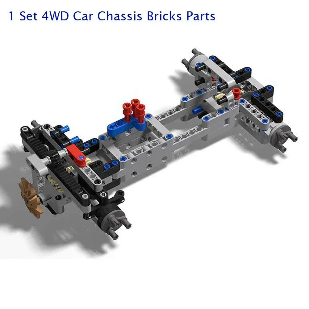 4WD RC Cars Chassis Electric Set Four-Wheel Drive Technical Chassis Bricks IR Remote Control Reciever MOC Parts Kit for legoeds