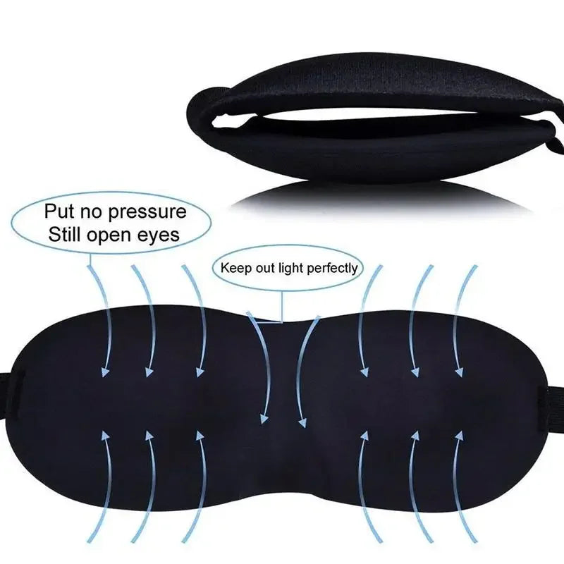 3D Contoured Sleep Mask 100% Light Blocking Eye Mask Ultra-Soft Skin-Friendly Material Breathable Eye Cover For Rest Travel Yoga
