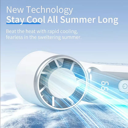 Portable handheld small fan, pocket portable fan, USB charging mini bladeless electric fan, suitable for outdoor and travel use