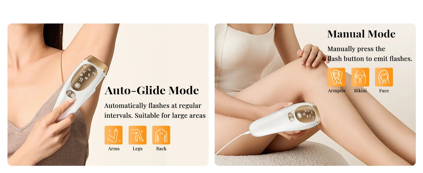 Professional IPL Laser Hair Removal For Women and Men Ice-Cooling Painless ElectricDepilator Body Bikinis Permanent Depilation