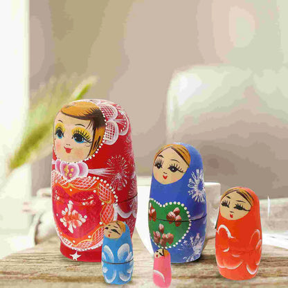 Love Flower Patty Ladies Gifts Nesting Cartoon Russian Wooden Craft Child Valentine