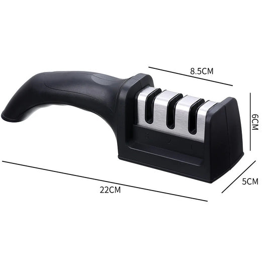 Knife Sharpener Handheld  Multi-function 3/4 Stages Type Quick Sharpening Tool With Non-slip Base Kitchen Knives Accessories Gad