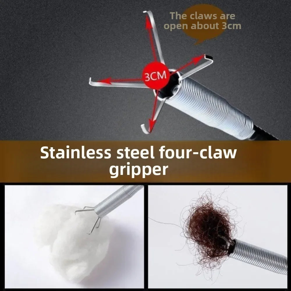 Opens Clogging of Sewage Pipe Cleaning Tool Drain Unclogger Professional Pipe Plunger Drain Clog Remover Clogged Toilet Cleaner
