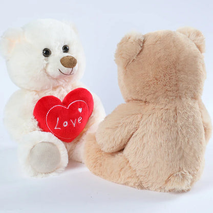 25CM Cute Heart Bear Dog Plush Toys Red Heart Print Love Creative Animal Stuffed Doll For Lovers Valentine's Day Gifts