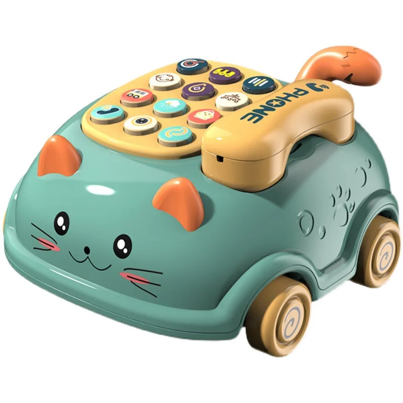 Baby Storyteller Electric Toy Children's Educational Early Learning Simulated Telephone Car Model with Light Music