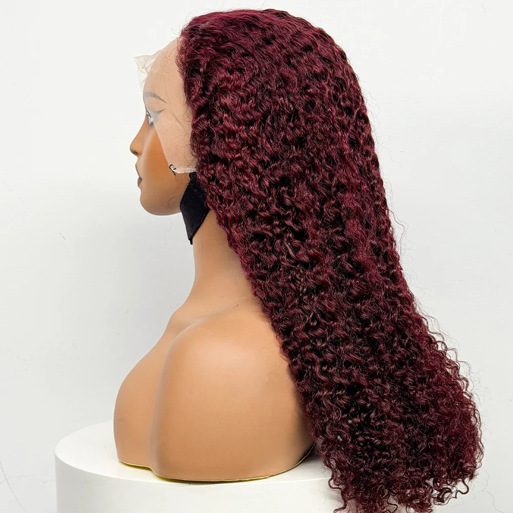 24 inch Full Water Wave Human Hair Wig 100% Human Hair 300% Density 13x4 Lace Frontal Front Curly Human Hair Wig for Black Women