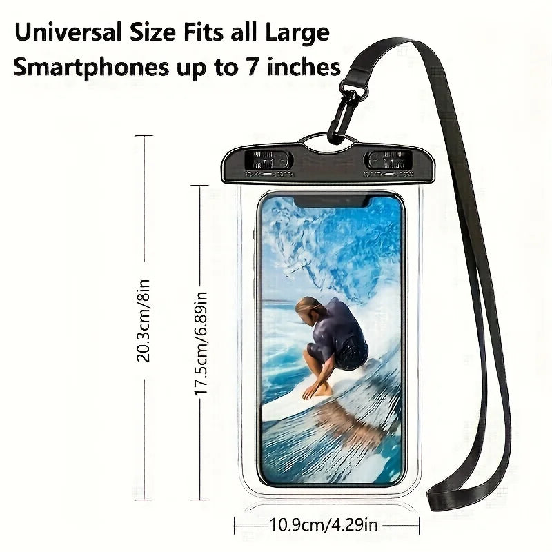Waterproof phone pouch clear touchscreen