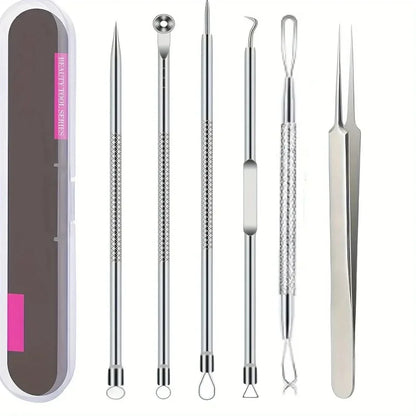 Ultra-Precise Acne And Blackhead Removal Tool Set pro Pimple Tweezers for Effective Face Care And Skin Purification