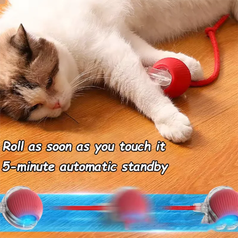 Dog and cat toys, ball, durable, self-entertainment, with rope, cat teaser ball, pet supplies, jumping ball, thud pet toys