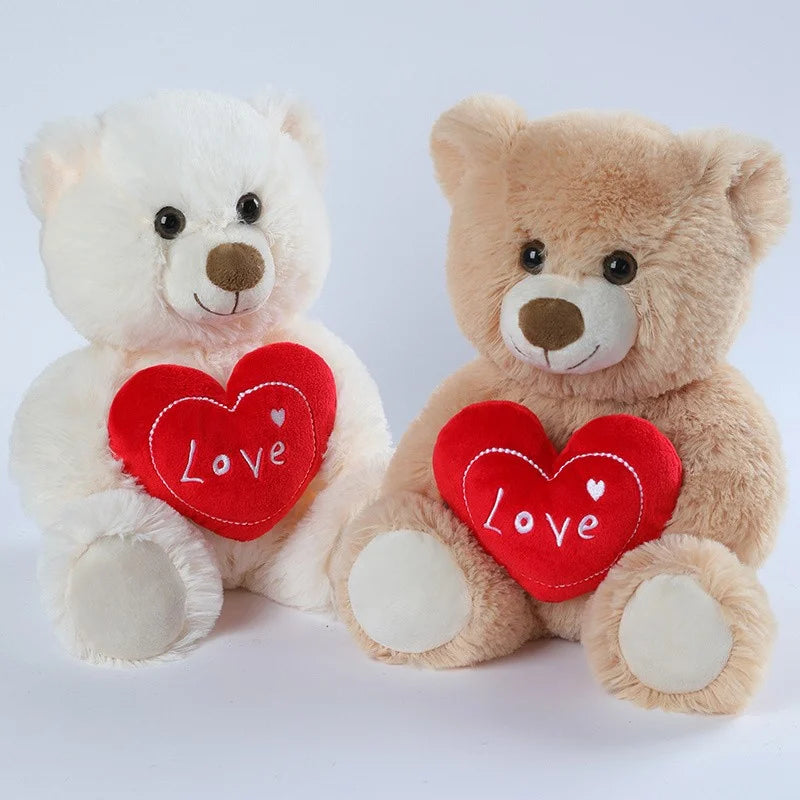 Love Bear Stuffed Animal, Holding Love Heart Plush Bears, I Love You Mom, Valentine's Day Gift, Love Gift for Mom, Girlfriends