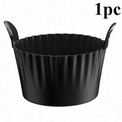 1/4PCS Reusable Silicone Air Fryer Liners and Baking Cups Accessories for Eggs Cakes Meatballs Non-Stick Kitchen Baking Tools