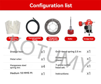 Automatic Cleaning Tool Pipeline Unclogging Machine Toilet Unclogging Blockage Unclogging Sewer Cleaning