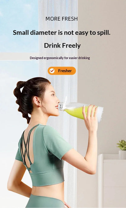 Portable Mini Juicer USB Rechargeable 6 Blades Handheld Fruit Blender Multifunctional Juice Maker for Smoothie Milkshake