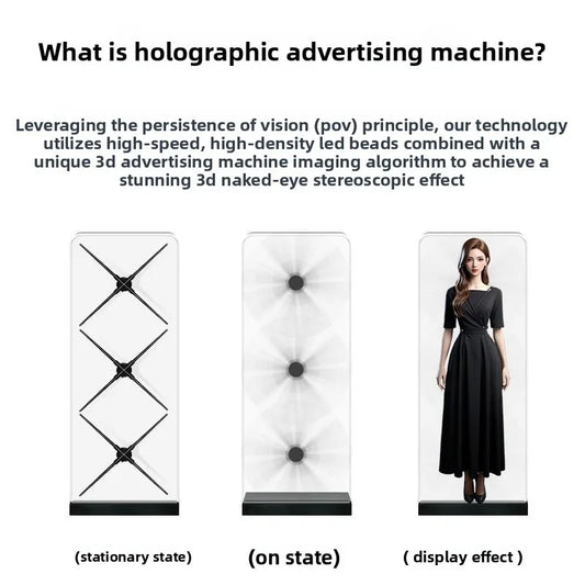 Custom Ventilador Holografico Splicing Hologram Fan Projectors Display Big Size 3D Led Fan For Advertising Business Exhibition