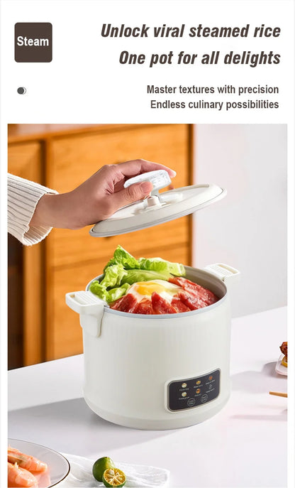 Electric Rice Cooker for 1-2 People, Multifunctional Household Hot Pot, Porridge, 1.8L Micro Pressure Rice Cooker soup making