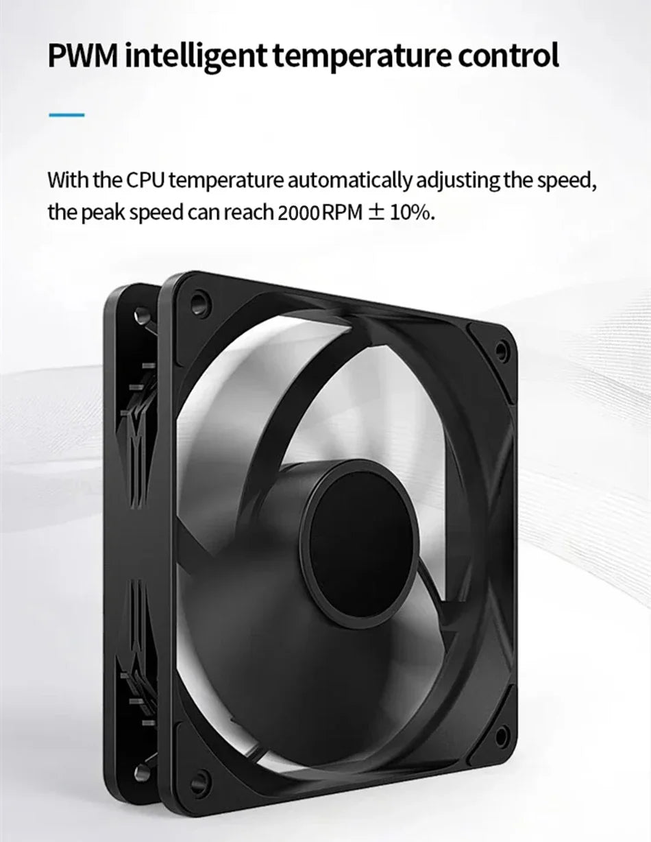 ICE Whale IW-12025 120mm Cooling Fan 4Pin PWM Temperature Control 2000RPM High air volume Mute CPU Cooler Radiators PC Case Fan