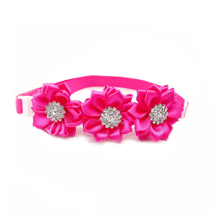 8PCS Valentine's Day Pet Decorate Bowtie with Diomand Grooming Flower Pink Dog Gifts for Small Dogs Accessories Wholesale
