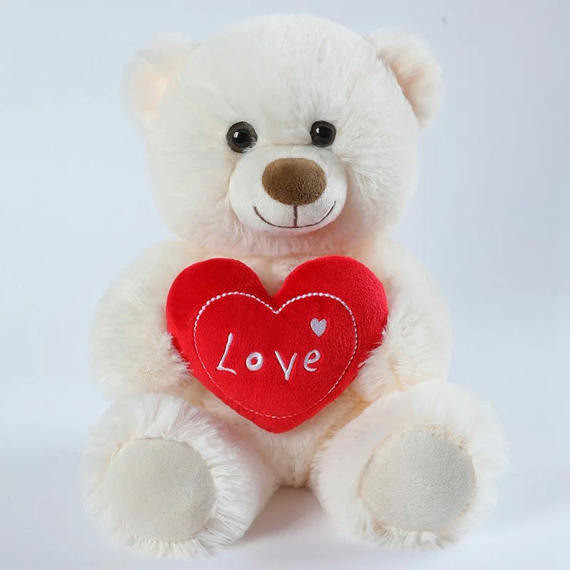 Love Bear Stuffed Animal, Holding Love Heart Plush Bears, I Love You Mom, Valentine's Day Gift, Love Gift for Mom, Girlfriends