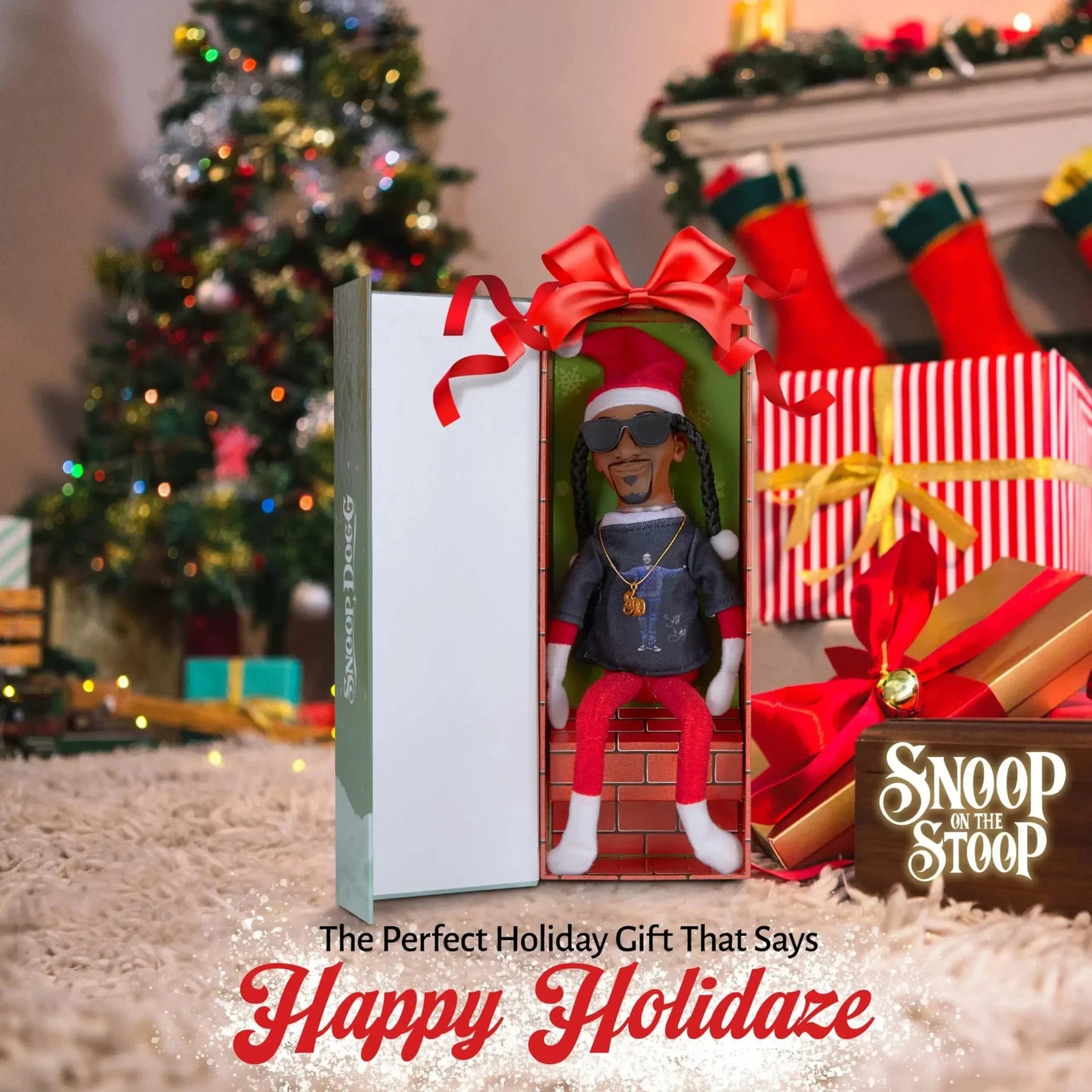New Snoop Dogg Snoop on a Stoop Christmas Elf Doll Plush Toys Children Christmas Gift