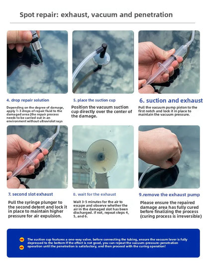 Car Glass Repair Kit - Removes Scratches, Fixes Windscreen Cracks for Cars/Trucks/Motorcycles, Auto Glass Recovery Set