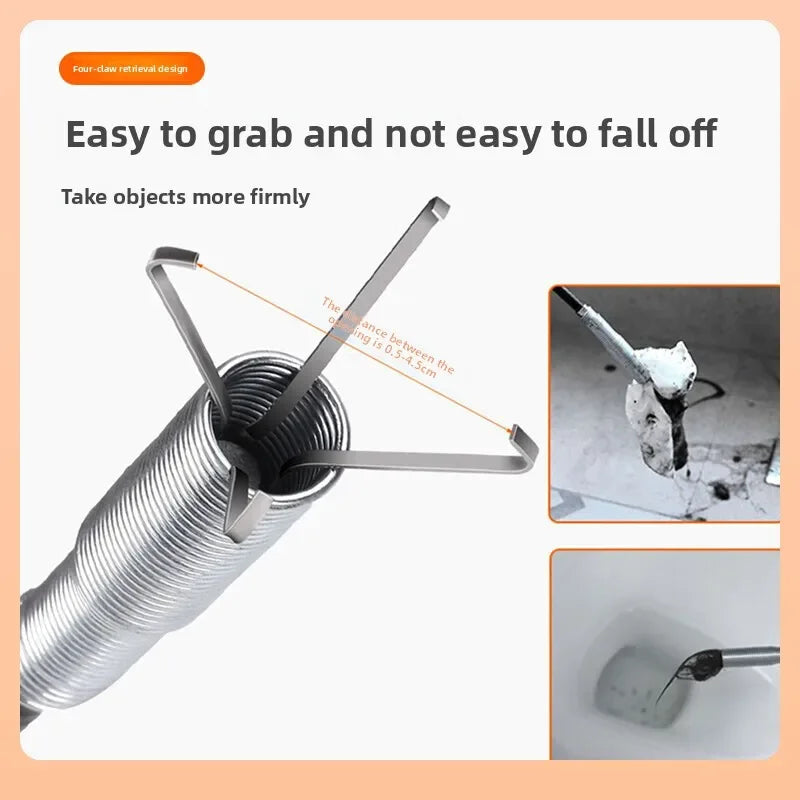 Opens Clogging of Sewage Pipe Cleaning Tool Drain Unclogger Professional Pipe Plunger Drain Clog Remover Clogged Toilet Cleaner