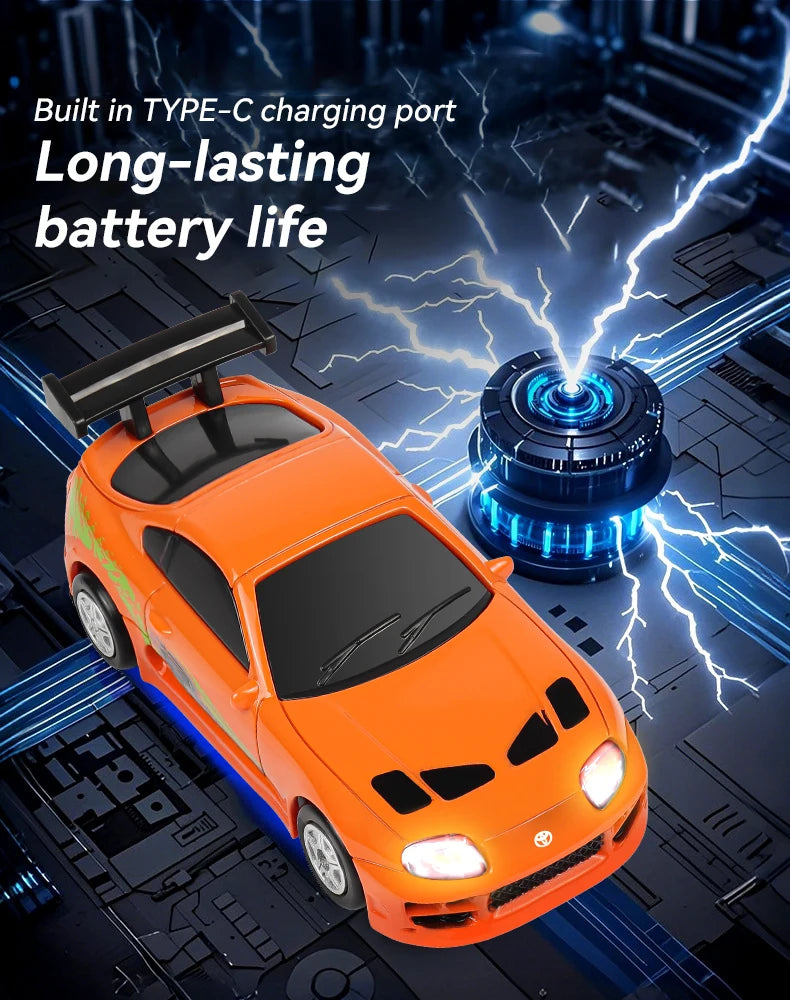 Lighting RC Cars 2.4Gh Remote Contorl 1/64 Stunt Drift Car 2WD High Speed Model Vehicle Toy Gifts For Boys Girls Children Adults