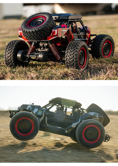 16106 1:16 50KM/H 4WD RC Car With LED Remote Control Off-road Cars High Speed Drift Monster Truck for Kids vs Wltoys 144001 Toys