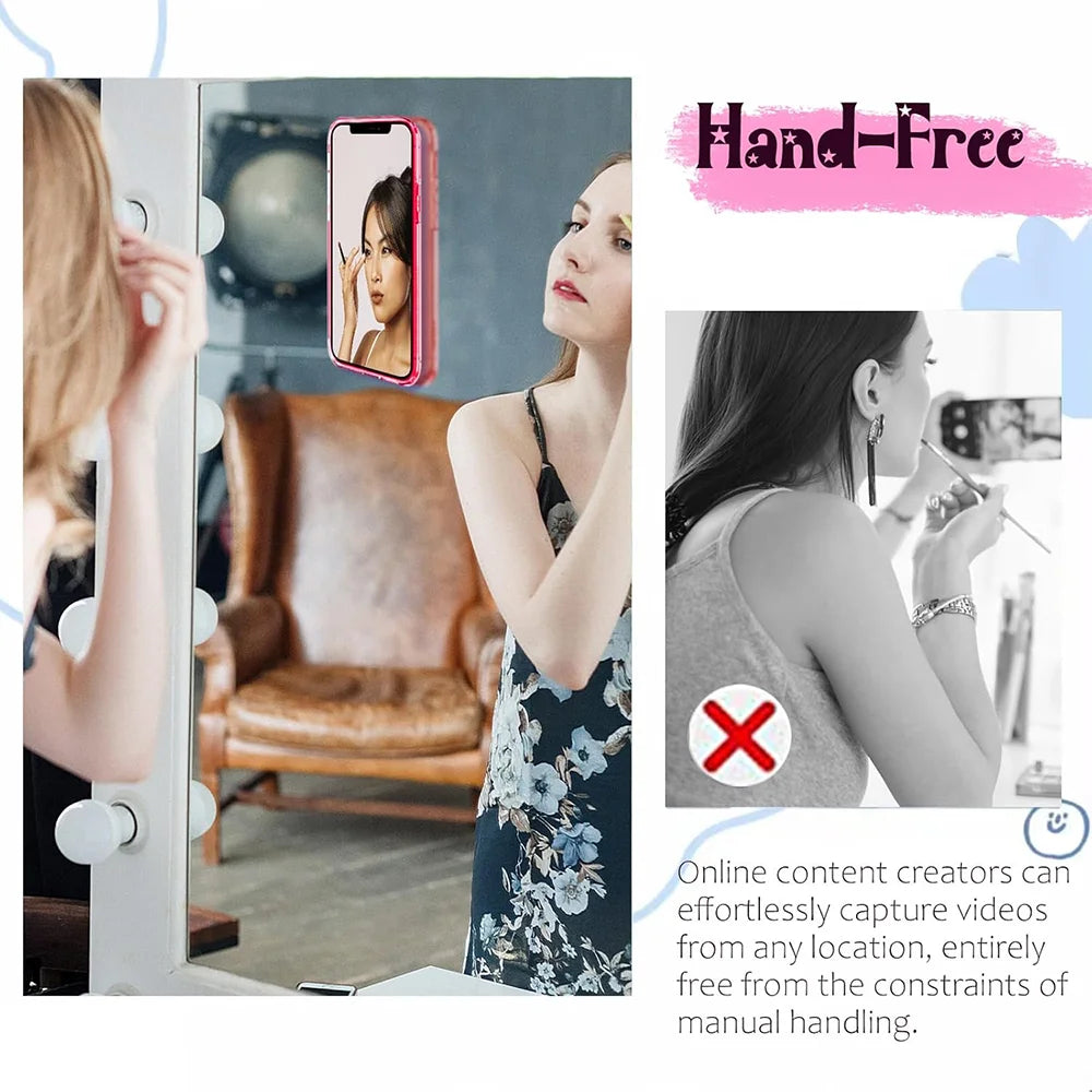 Candy Color Silicone Suction Phone Case Mount Non Slip Suction Cup Phone Stand Silicone Phone Holder For Selfies and Videos