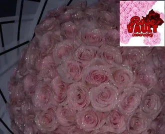 30/50 pcs 7/6 cm Glitter artificial flower rose Mother's/Valentine's Day girl friend wife DIY bouquet gifts for wedding Birthday