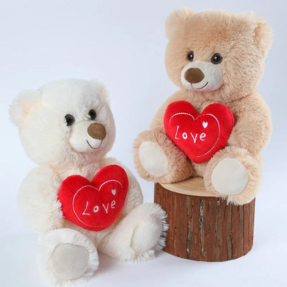 Love Bear Stuffed Animal, Holding Love Heart Plush Bears, I Love You Mom, Valentine's Day Gift, Love Gift for Mom, Girlfriends