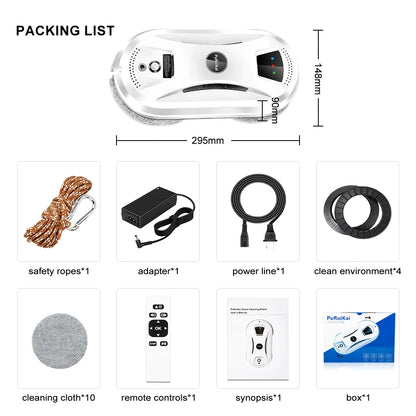 PuRuiKai Ultra thin Robot vacuum cleaner window cleaning robot window  electric glass limpiacristales remote control for home