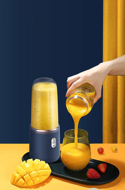 Portable Juicer Blender 400ml Electric Fruit Juicer USB Charging Lemon Orange Fruit Juicing Cup Smoothie Blender Machine 2cups