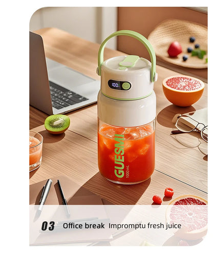 1000ML Portable Blender USB Electric Juicer Fruit Mixers Fruit Home Smoothies Mixer Multifunctional Juice Maker Machine Blender