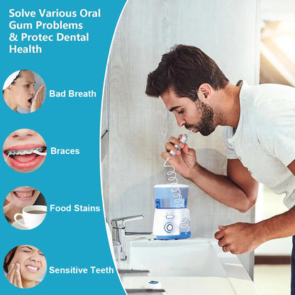 Oral Irrigator Dental Water Flosser for Teeth High Pressure Electric Dental Irrigator Water Flosser Mouth Washing Machine 800ML