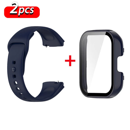 Silicone Strap+Case for Xiaomi Redmi Watch 3 Active band smartwatch Accessories Sport Bracelet For Redmi watch3 Active/Lite Case