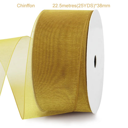 Gold Series Ribbon Birthday Happy Cake Baking Gift Decoration Flower Bundle Packaging Valentine's Day Wedding Party