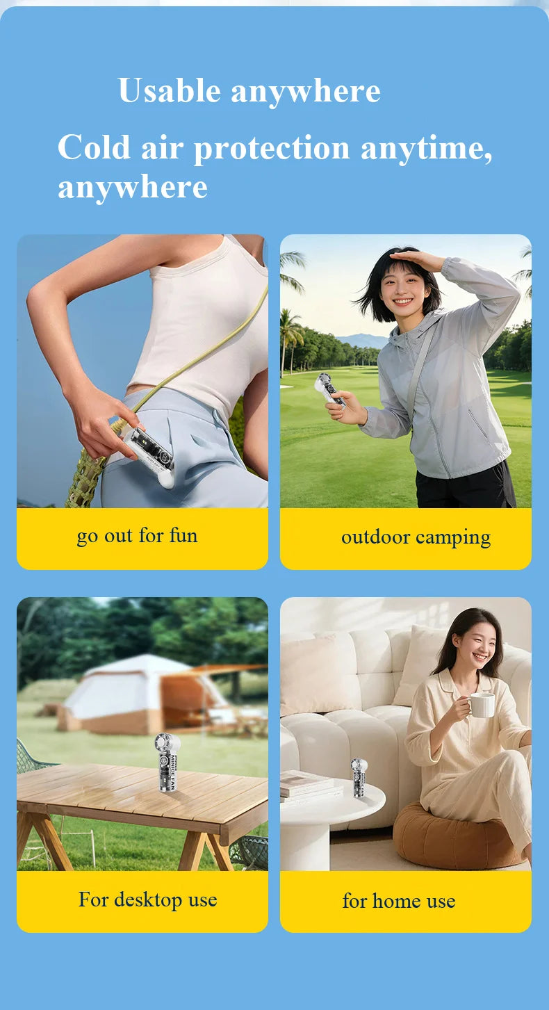 2026 new ice-cooling high-speed fan, semiconductor cooling handheld fan, portable mini pocket digital display small fan