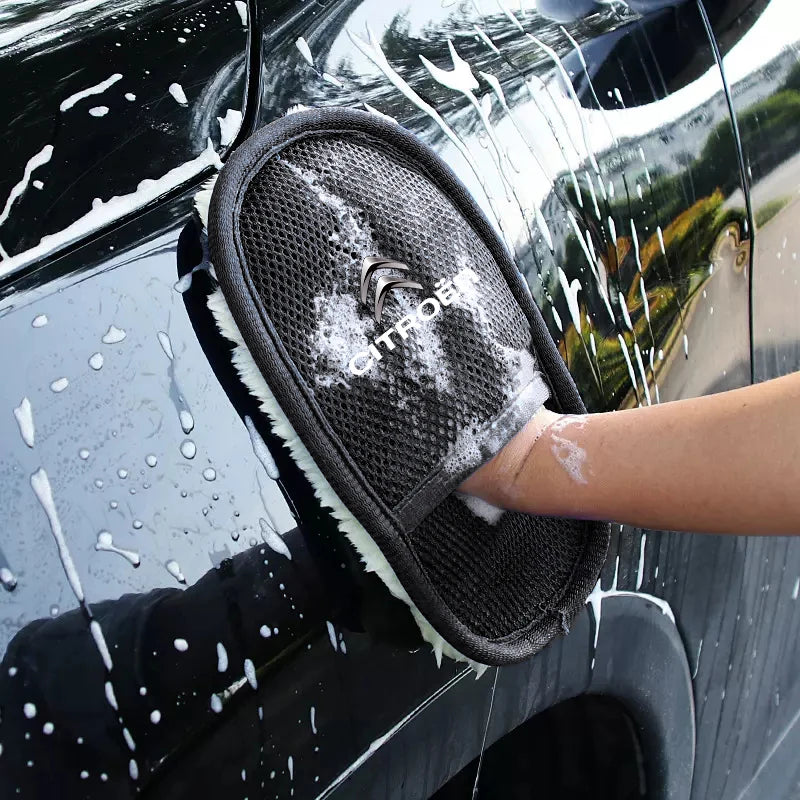 Car Styling Wool Soft Car Washing Gloves Cleaning Brush Accessories For Citroen C1 DS3 C2 C3 Vts C4 Saxo C4L C5 C6 C8 Xsara