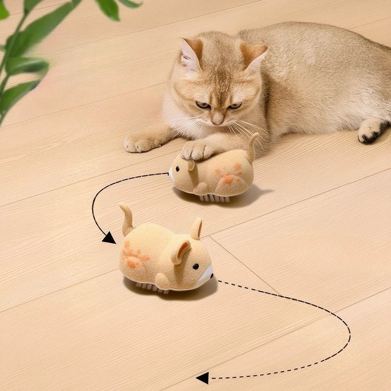 Electric Mouse Cat Toy Kitten Self-Playing Smart Movement Pet Toys Fast Moving Interactive Cat Toy Supplies