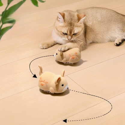 Electric Mouse Cat Toy Kitten Self-Playing Smart Movement Pet Toys Fast Moving Interactive Cat Toy Supplies
