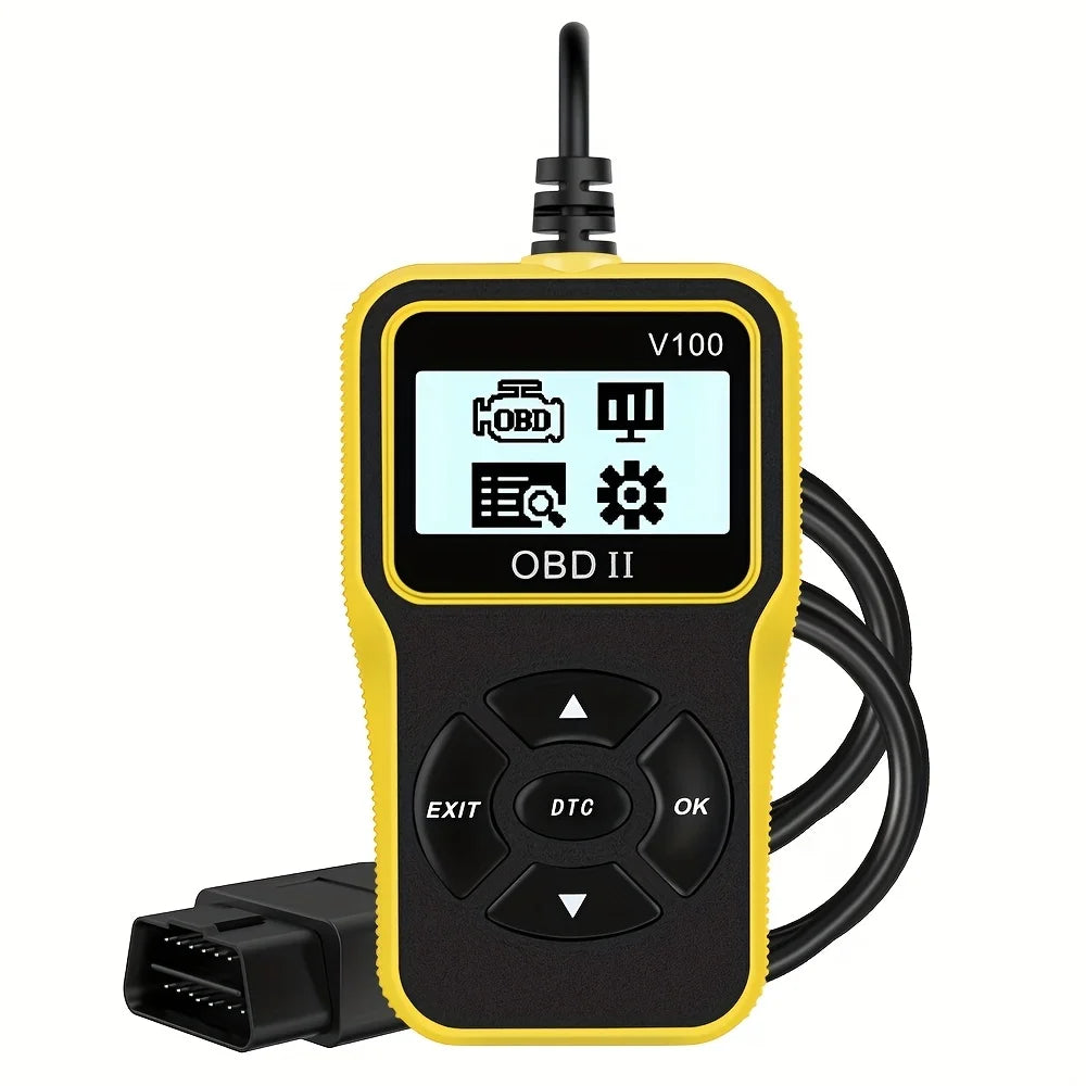 Car Diagnostic Tool Auto Parts 16 Pin Engine Diagnostic Instrument Obd2 Code Reader Digital Display Obd 2 Scanner, No Battery