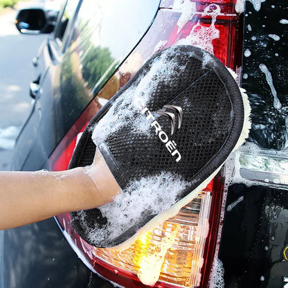 Car Styling Wool Soft Car Washing Gloves Cleaning Brush Accessories For Citroen C1 DS3 C2 C3 Vts C4 Saxo C4L C5 C6 C8 Xsara