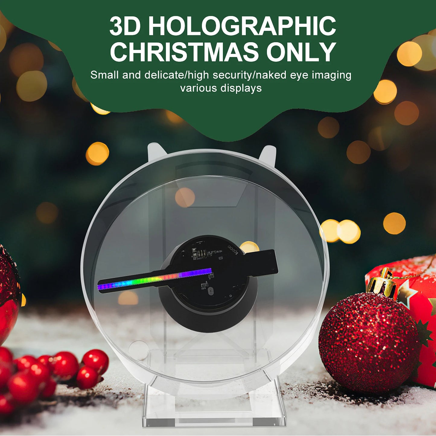 3D Hologram Projector Advertising Display Fan Advertisment Video Player 3D Naked Eye HD LED Photo Video Fan with Bright LED Bead