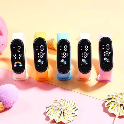 Kawaii Smart Watch For Kids Fashion Outdoor Waterproof Sports Kids' Watches Boy Girls Digital Watches Silicone montre enfant