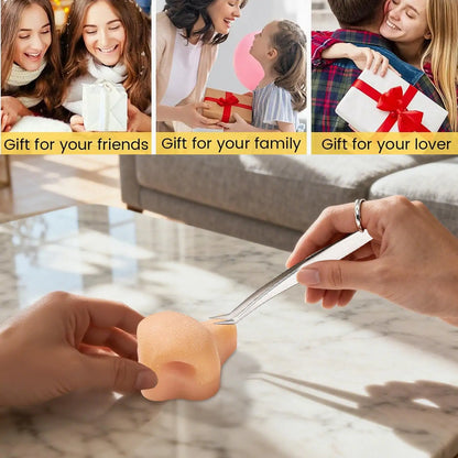 Pimple Pop Toy For Kids Adults Silicone Squeeze Stress Reduction Popping Reusable Stress Reliever Nose Game Pimple Popper funny