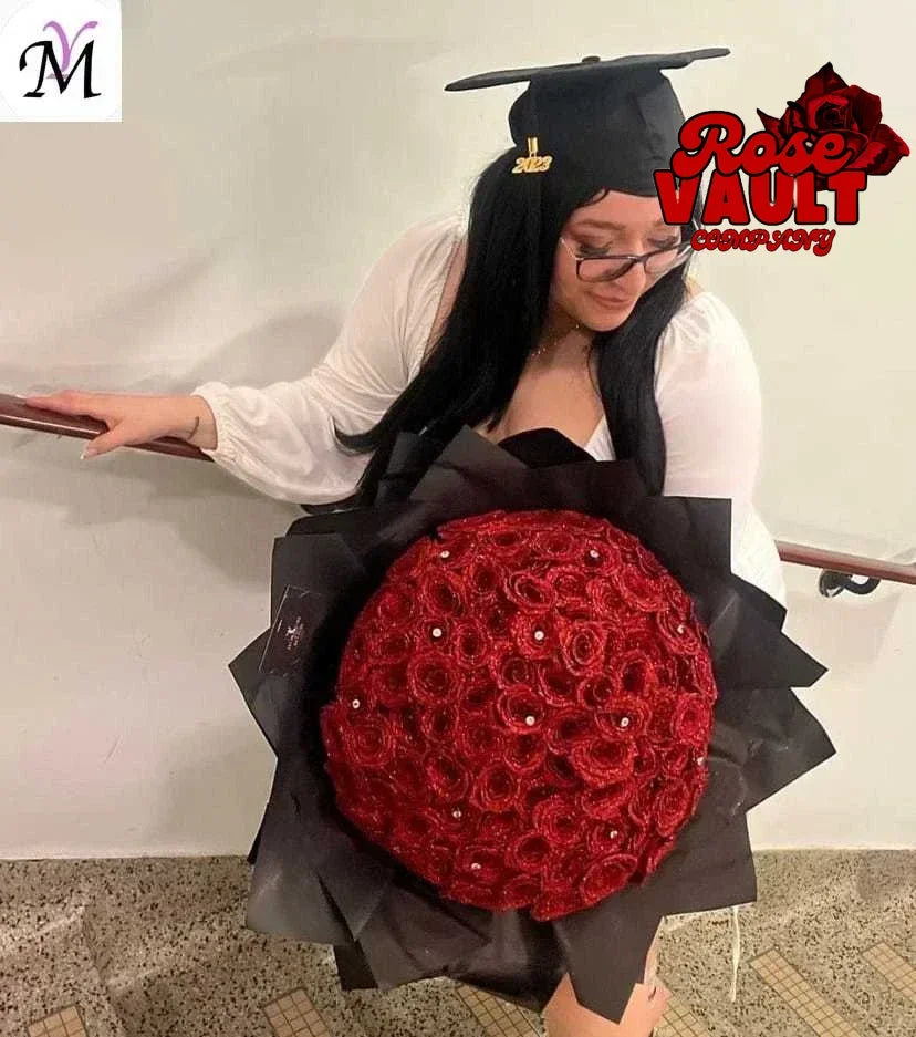 30/50 pcs 7/6 cm Glitter artificial flower rose Mother's/Valentine's Day girl friend wife DIY bouquet gifts for wedding Birthday