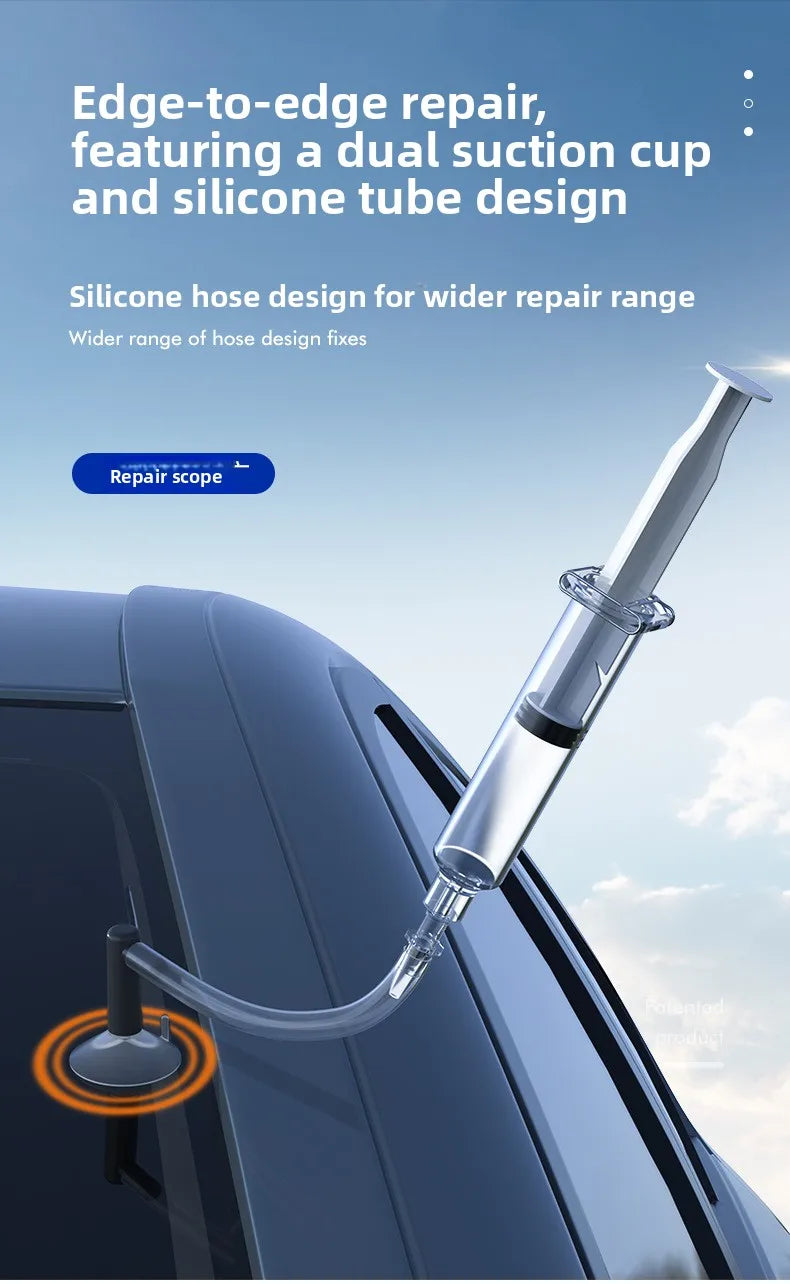 Car Glass Repair Kit - Removes Scratches, Fixes Windscreen Cracks for Cars/Trucks/Motorcycles, Auto Glass Recovery Set