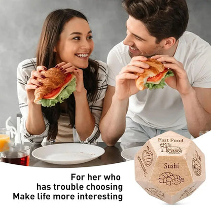 Dice for Her Him Couples Gift Food Movie Activity Decision Dice Games Christmas Birthday Valentines Day Gifts for Wife Husband