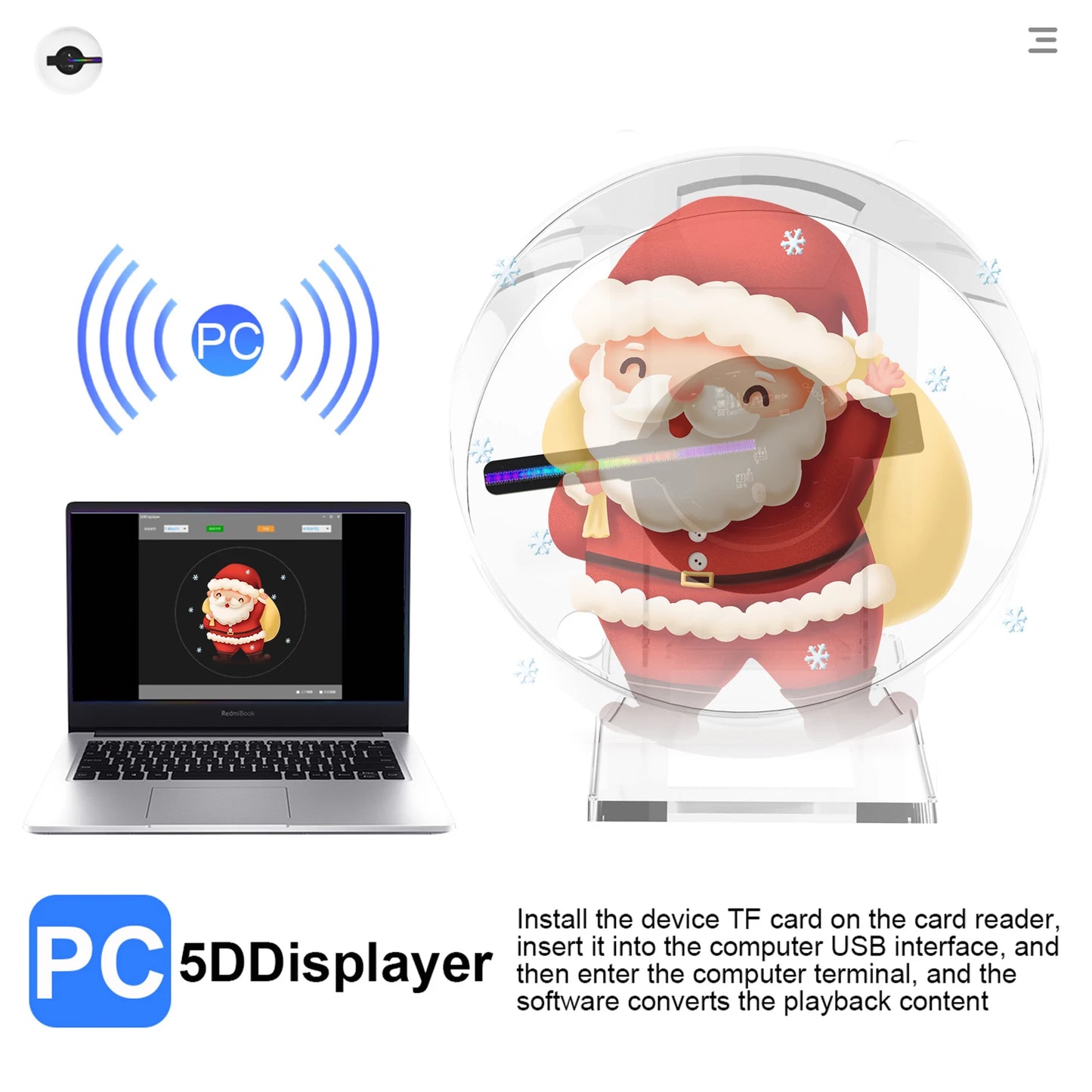 3D Hologram Projector Advertising Display Fan Advertisment Video Player 3D Naked Eye HD LED Photo Video Fan with Bright LED Bead